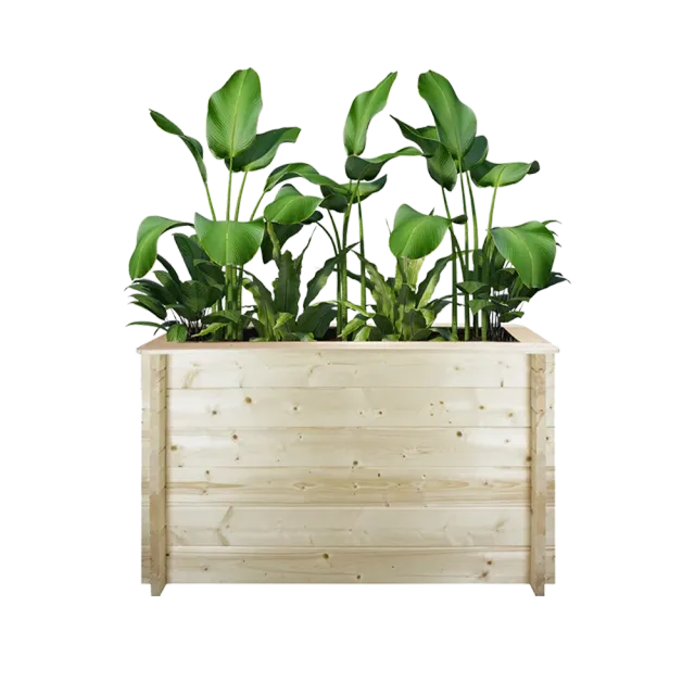 Timbela M615 fioriera da esterno legno 118x38 cm