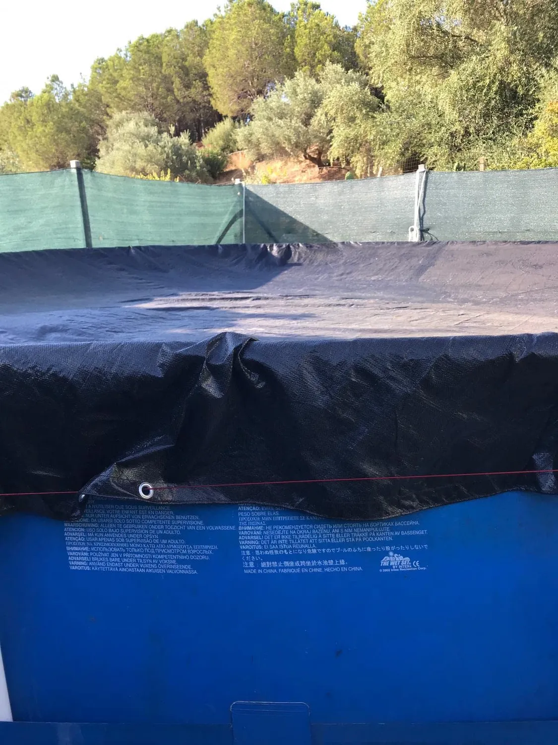 Quick Star telo piscina rotonda 420 cm nero 200 g/mq invernale