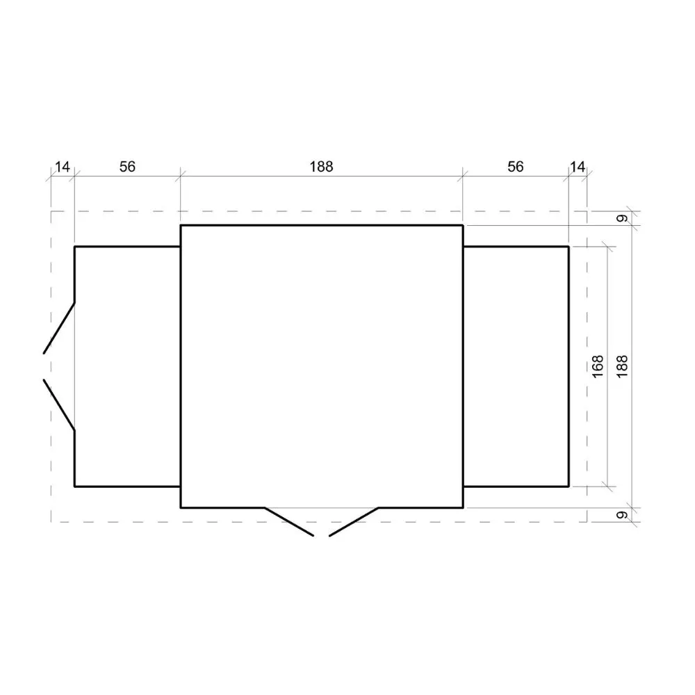 Timbela M389F casetta legno 312x200 cm 6 m² porte F