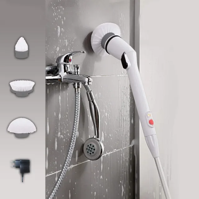 Vounot spazzola elettrica pulizia ricaricabile con manico 117cm
