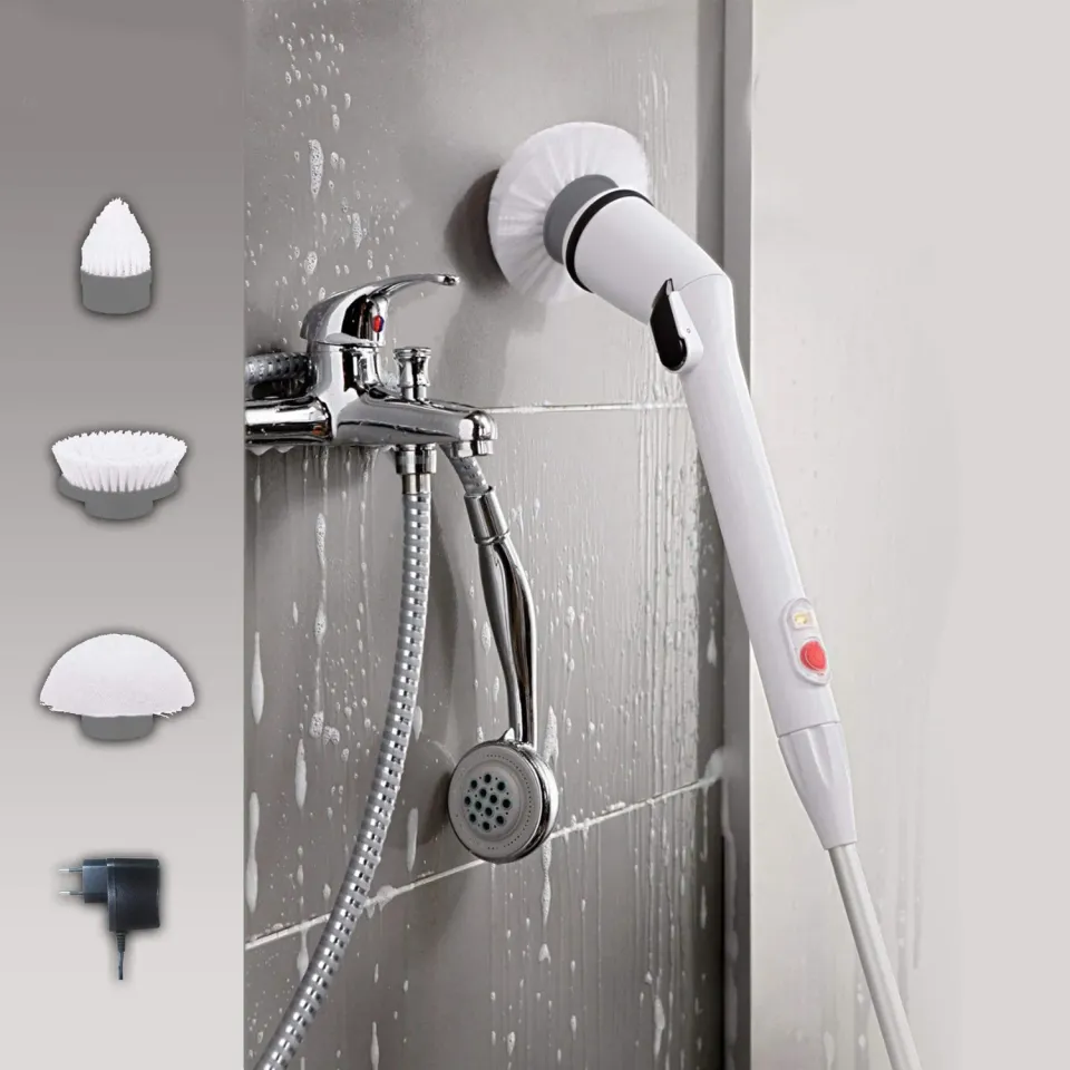 Vounot spazzola elettrica pulizia ricaricabile con manico 117cm