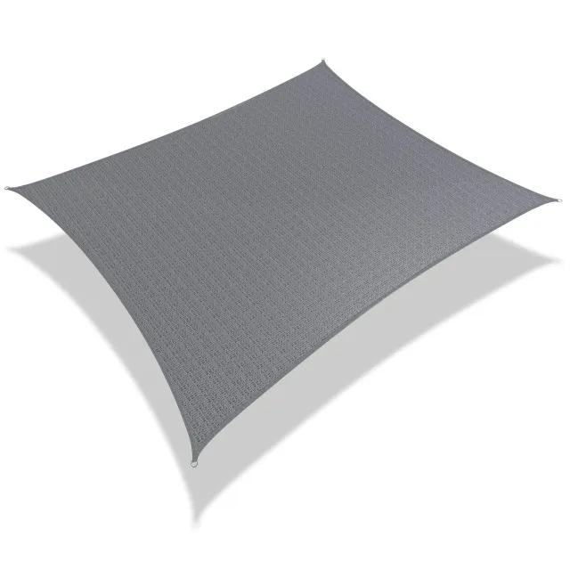 Vounot vela ombreggiante rettangolare 3x2,5 m avorio kit 24pz