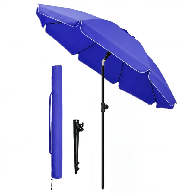 Vounot ombrellone giardino 2 m blu inclinabile con ancoraggio