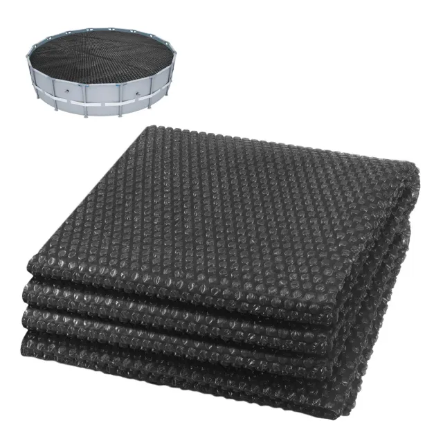 VOUNOT Telo Termico Piscina Rotondo Nero Ø366 cm 120µ
