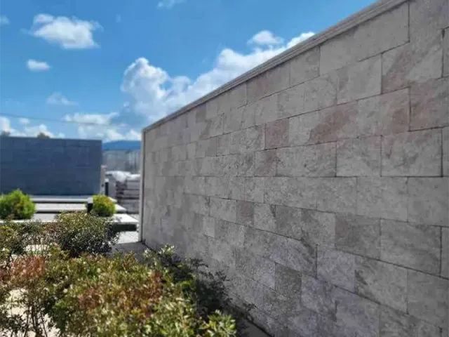 Progetto Esterno Listello Splittato rivestimento cemento