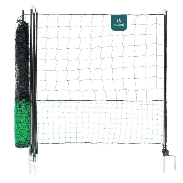 Vounot rete recinto polli PE verde 12 m con picchetti e porta