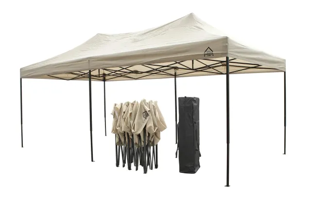 All Seasons Gazebos Robusto 3x6 m gazebo pieghevole beige impermeabile