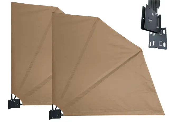 QUICK STAR Frangivista ventaglio 115x115 cm beige 2 scomparti