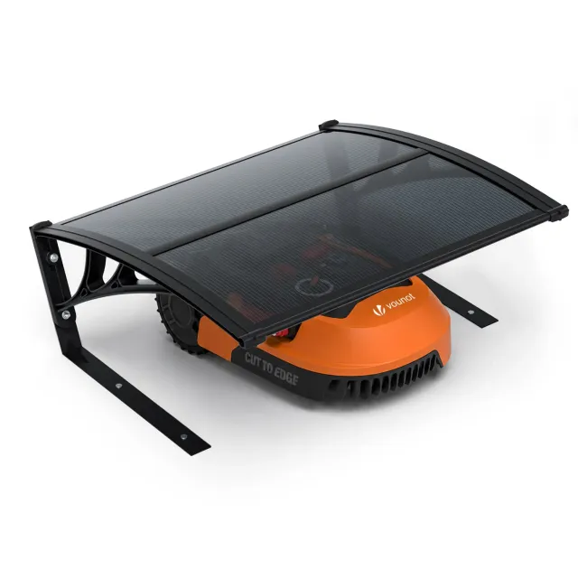 VOUNOT garage robot rasaerba 82x80x46 cm grigio tetto PC