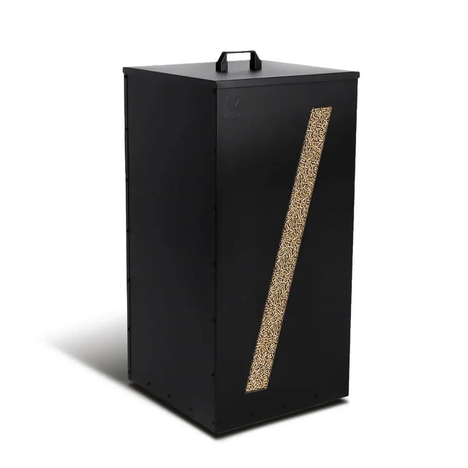 VOUNOT Contenitore Pellet in Metallo Nero 45 kg 36x36x76 cm