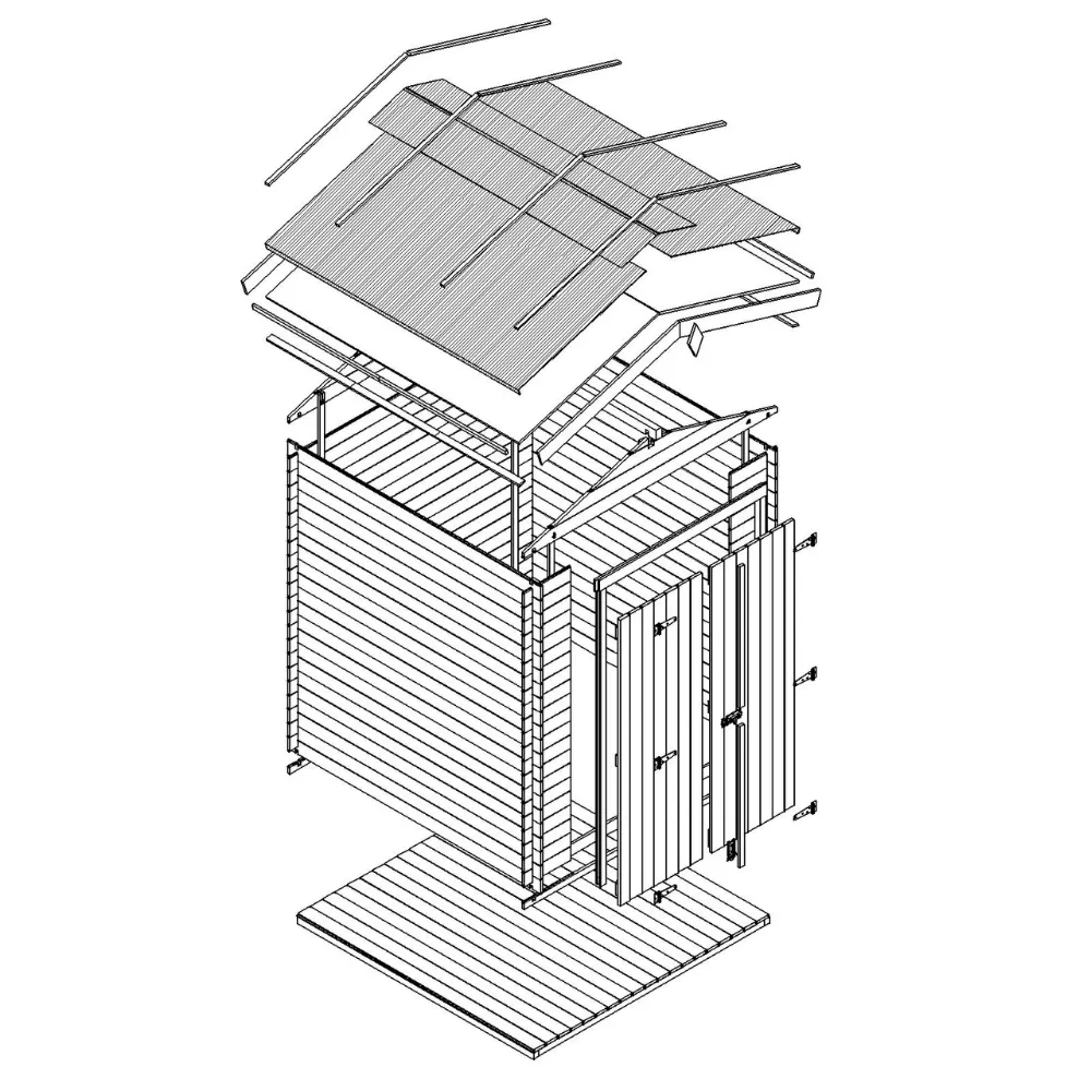 Timbela M369C1 casetta legno 220x220 cm 4 m2 da esterno