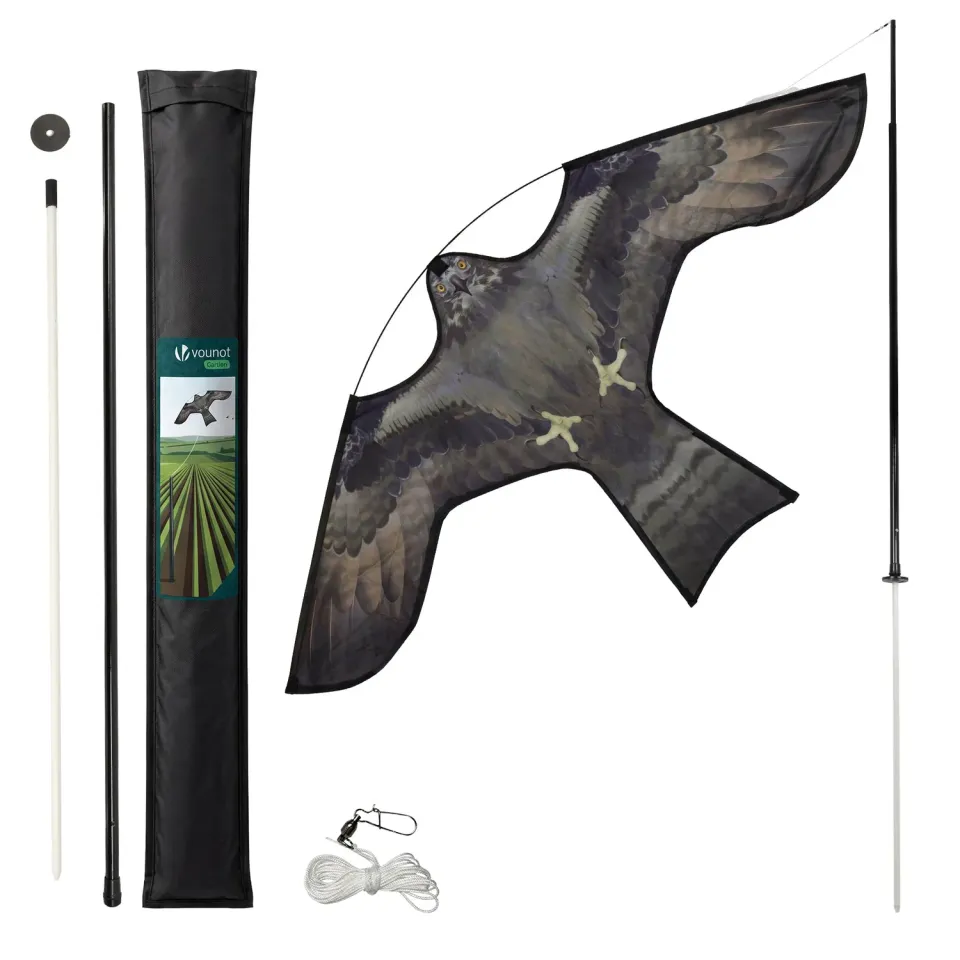 VOUNOT Falco aquilone spaventapasseri con palo 140x70 cm