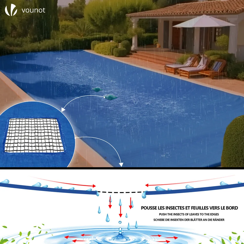 VOUNOT telo piscina 5x10 m blu doppio strato 160 g/m2