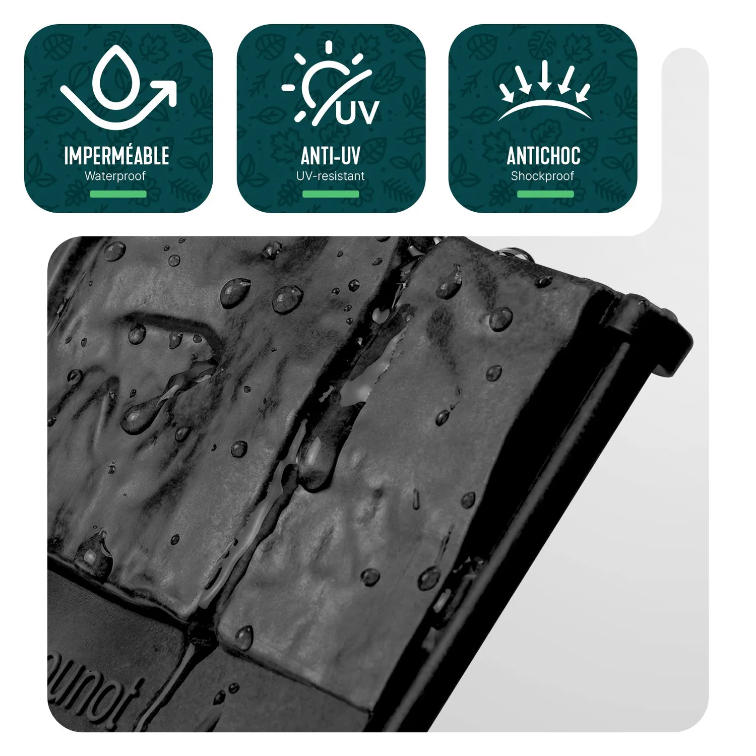 VOUNOT Bordura Giardino Effetto Pietra Nera 10,7 m 70 Pezzi