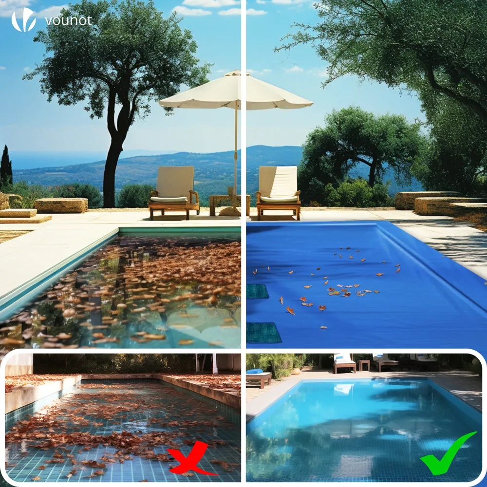 VOUNOT Telo Piscina Rettangolare 4x7m Blu 160g