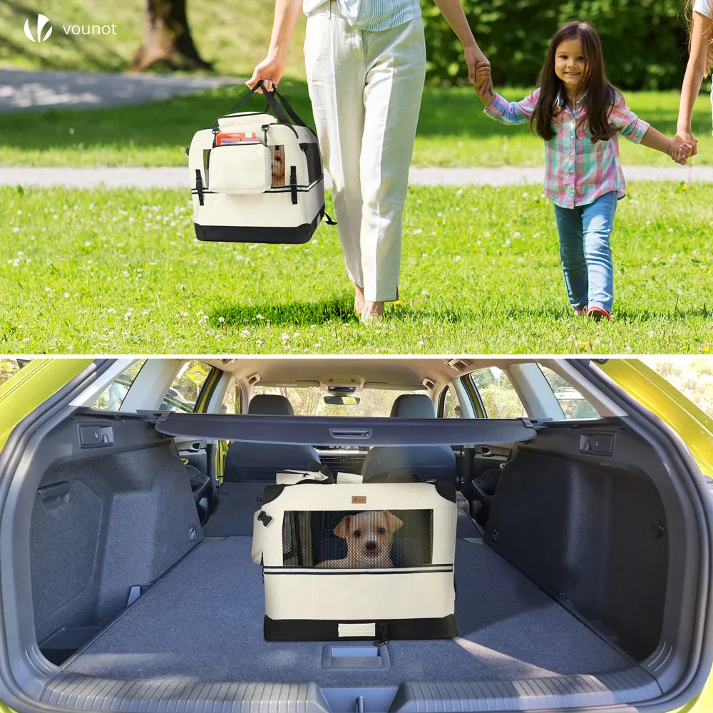 VOUNOT Borsa Trasporto Cane 50x35x36 Beige