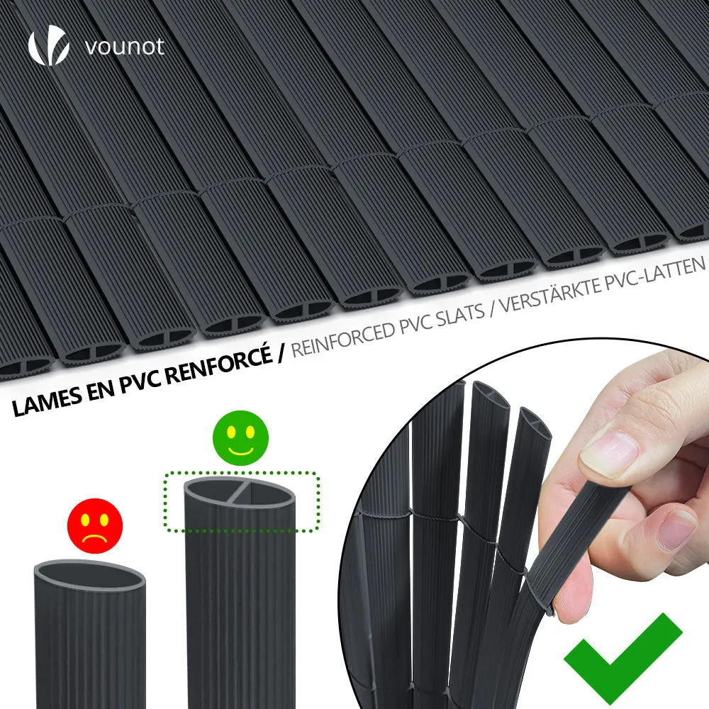 VOUNOT Canniccio PVC Frangivista 90x300cm Grigio
