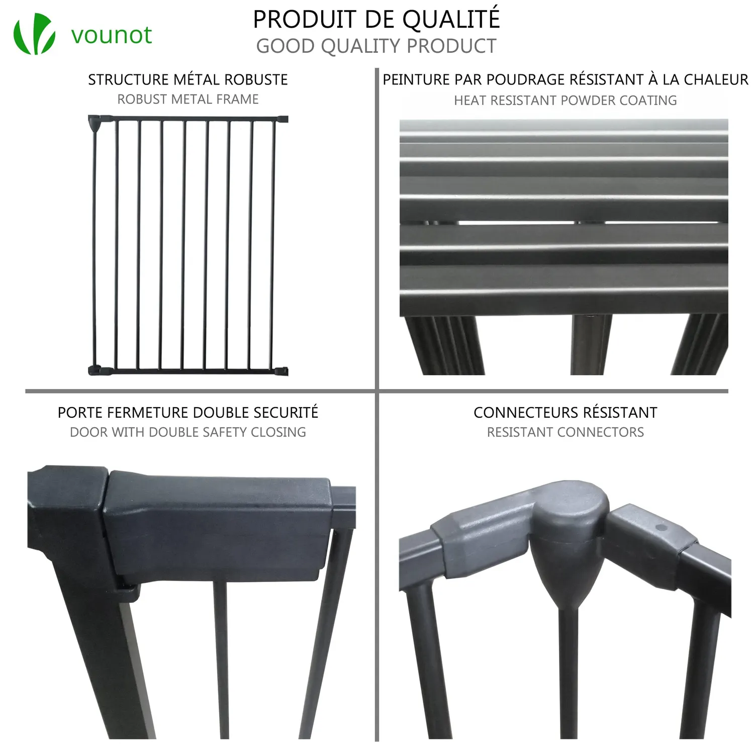 VOUNOT barriera sicurezza camino 3 m 5 pannelli preassemblata