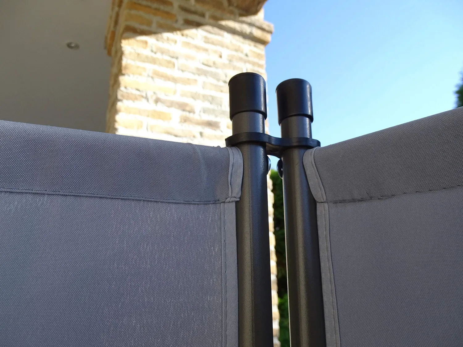 QUICK STAR 220x165 cm paravento giardino grigio 4 pannelli