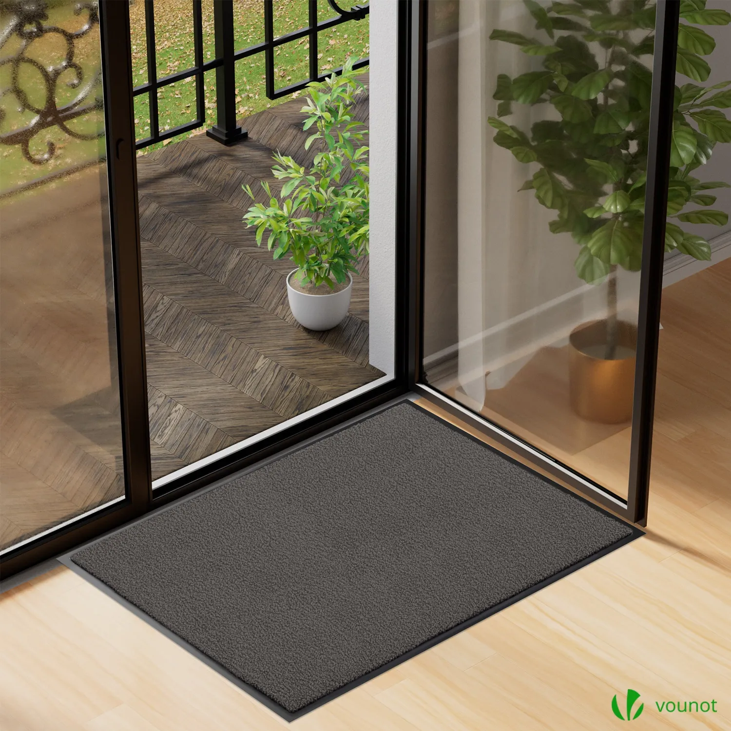 Vounot Zerbino Ingresso 90x120 cm Antracite Antiscivolo