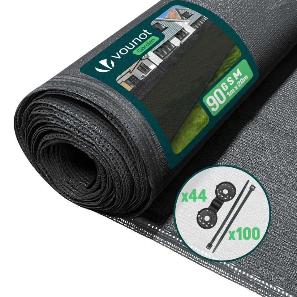 Vounot telo frangivista HDPE antracite 1x20 m 90 g/mq