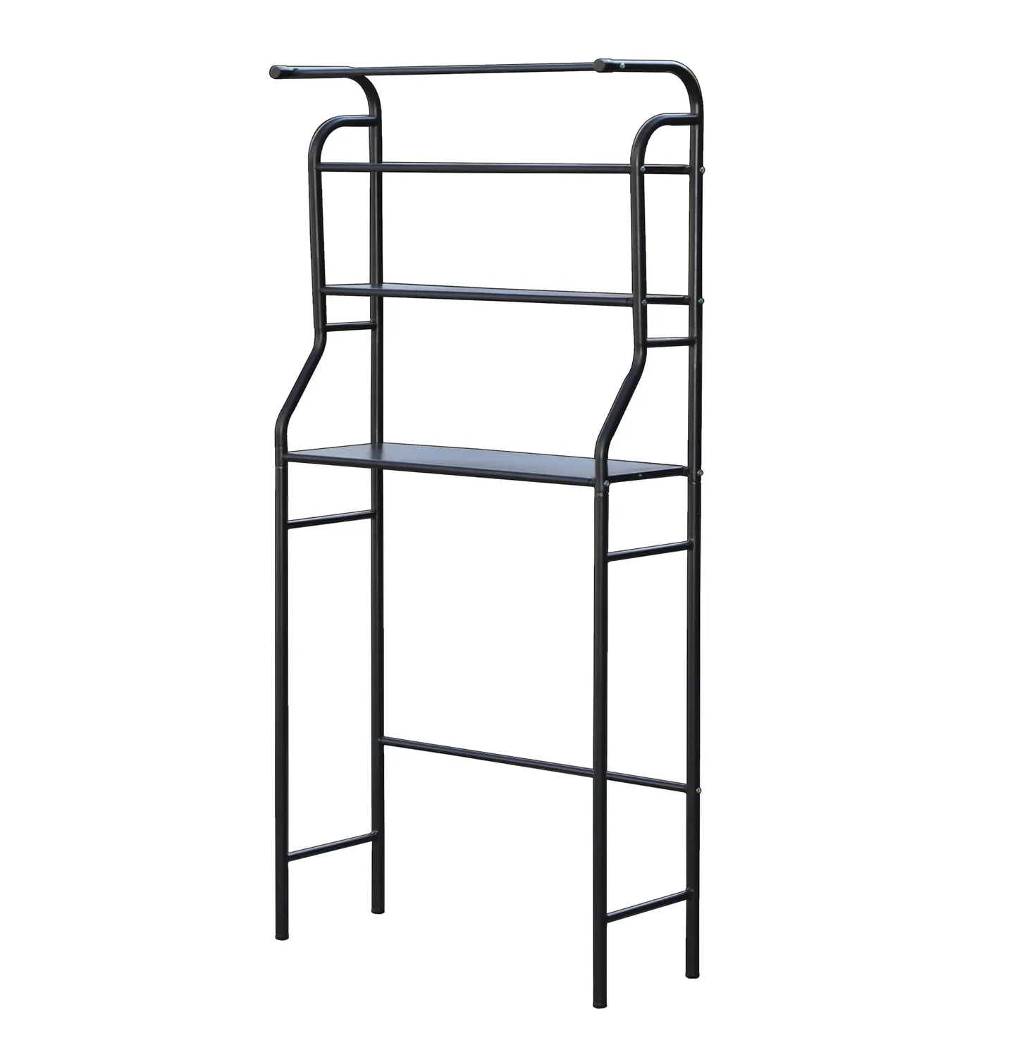 QUICK STAR scaffale lavatrice 65x25x163 cm nero 3 ripiani