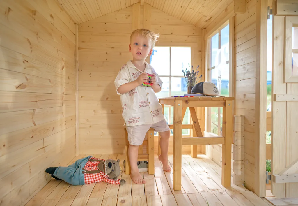 Timbela M520 casetta bambini legno 176x235 certificata