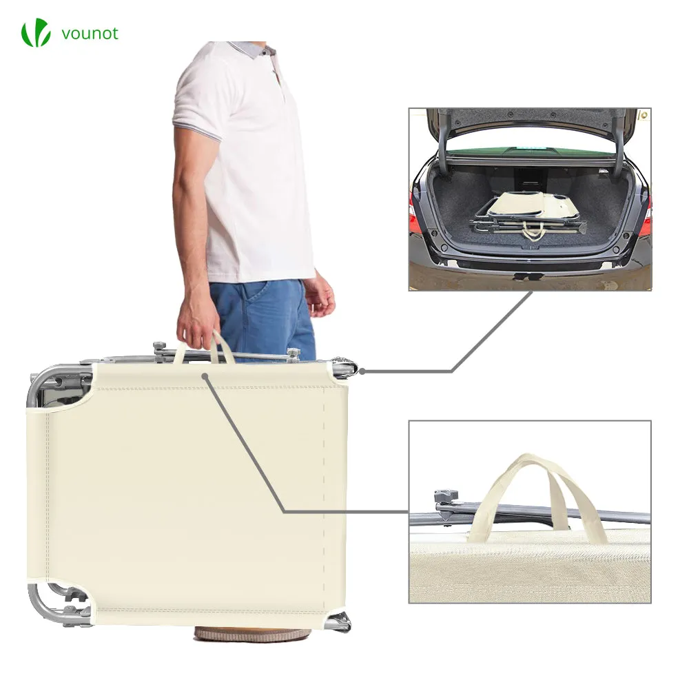 VOUNOT sdraio prendisole beige parasole 190x58 cm 1 pz