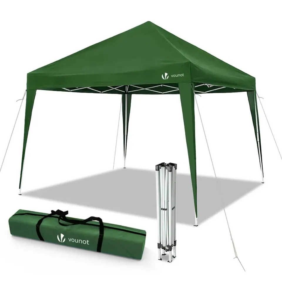 Vounot Gazebo Pieghevole 3x3m Verde con Borsa Impermeabile