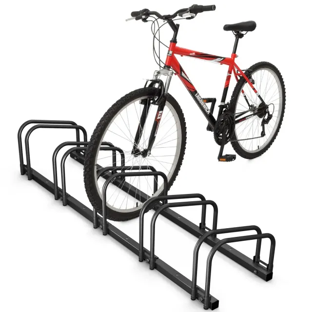 VOUNOT Rastrelliera Bici 5 Posti Nera in Metallo