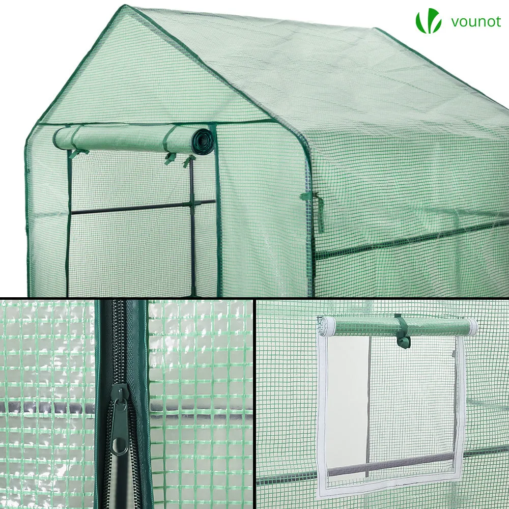 VOUNOT Serra Giardino Verde 143x143x195 cm con Ripiani PE