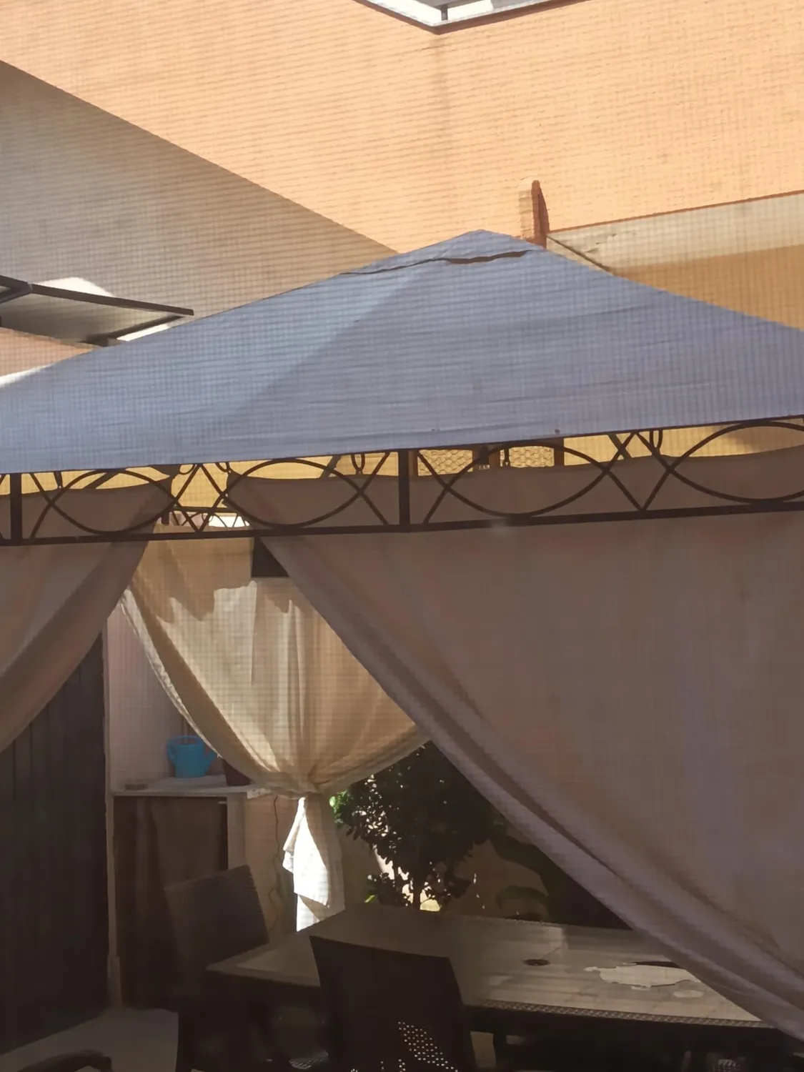 QUICK STAR tetto gazebo 3x3 m 297x297 cm beige ventilato
