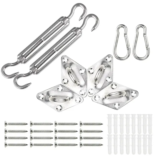 VOUNOT Kit Fissaggio Vela Ombreggiante Inox 24 Pezzi