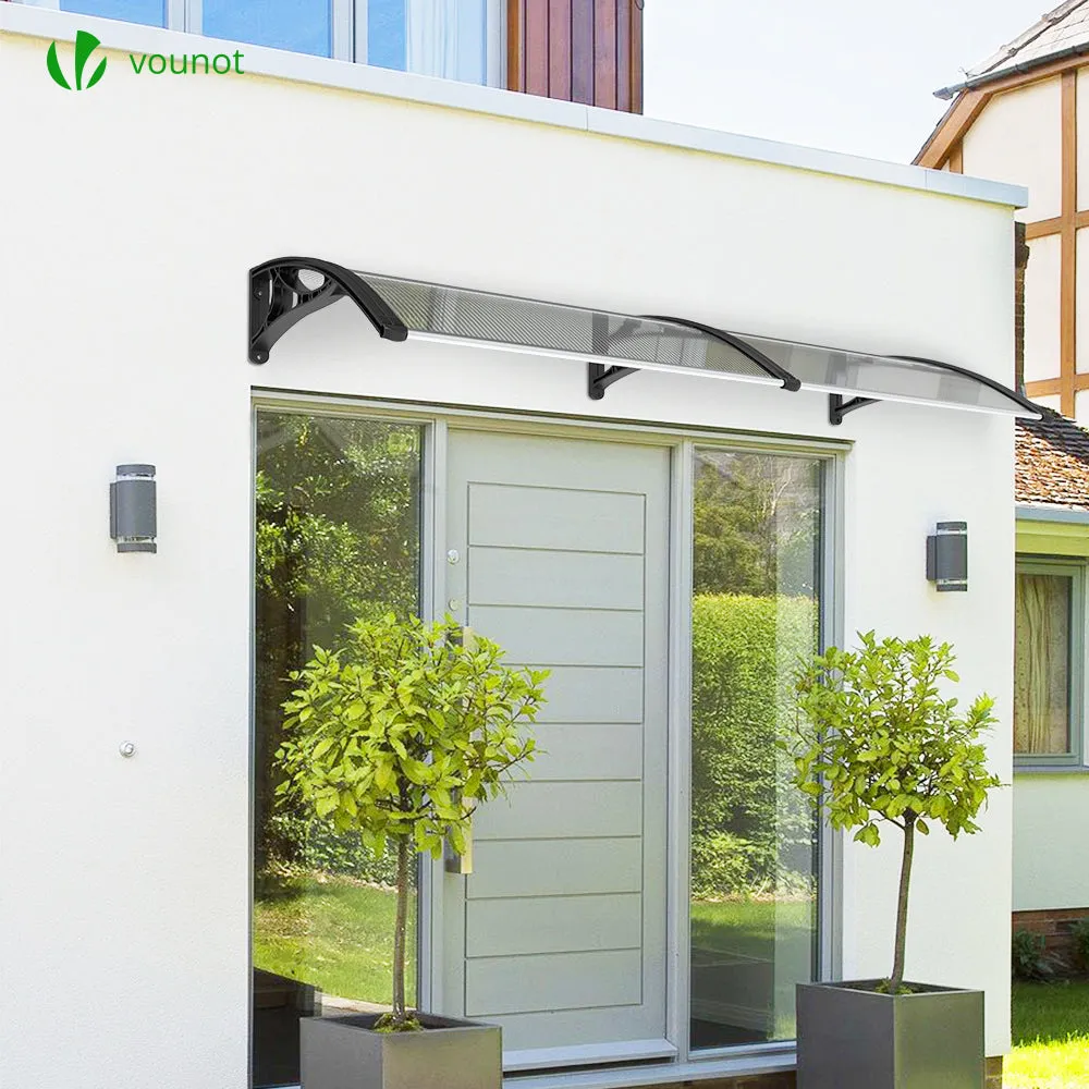 VOUNOT pensilina 200x80 cm policarbonato trasparente nera