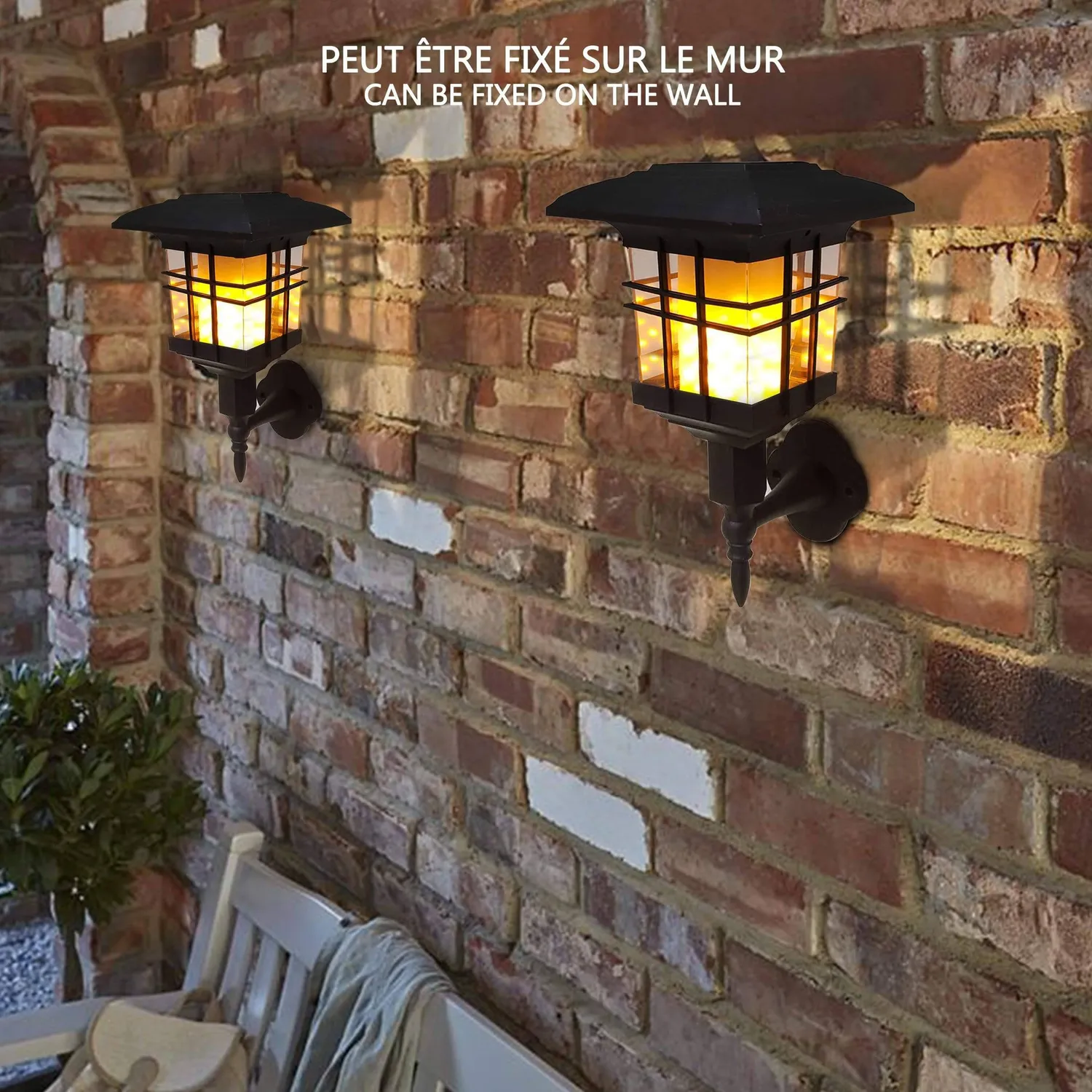 Vounot Lanterna Solare Effetto Fiamma IP65 con Picchetto