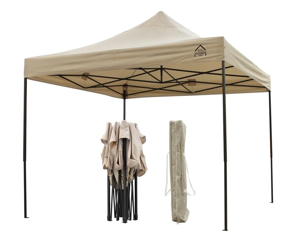 All Seasons Gazebos Robusto 3x3 m gazebo pieghevole beige impermeabile