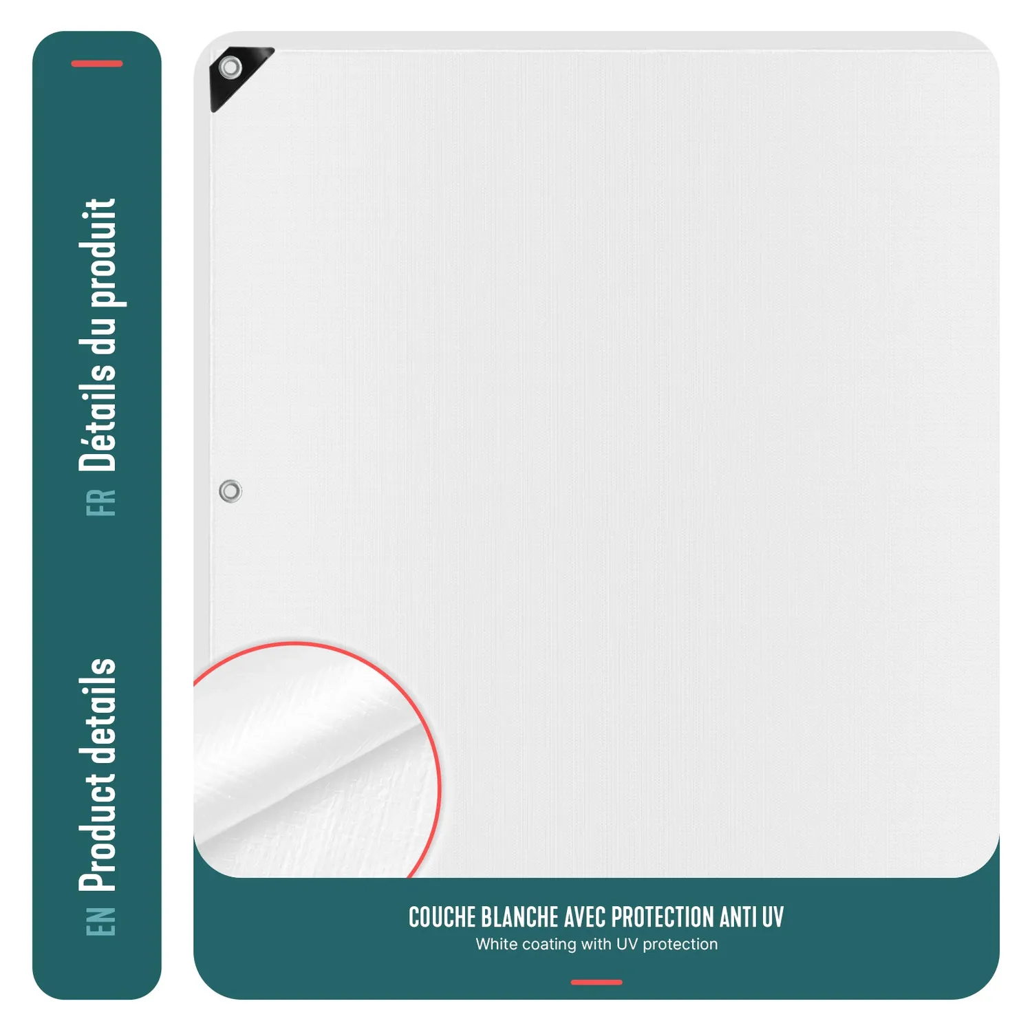 VOUNOT Telo Protezione Impermeabile 180g 3x5m Bianco