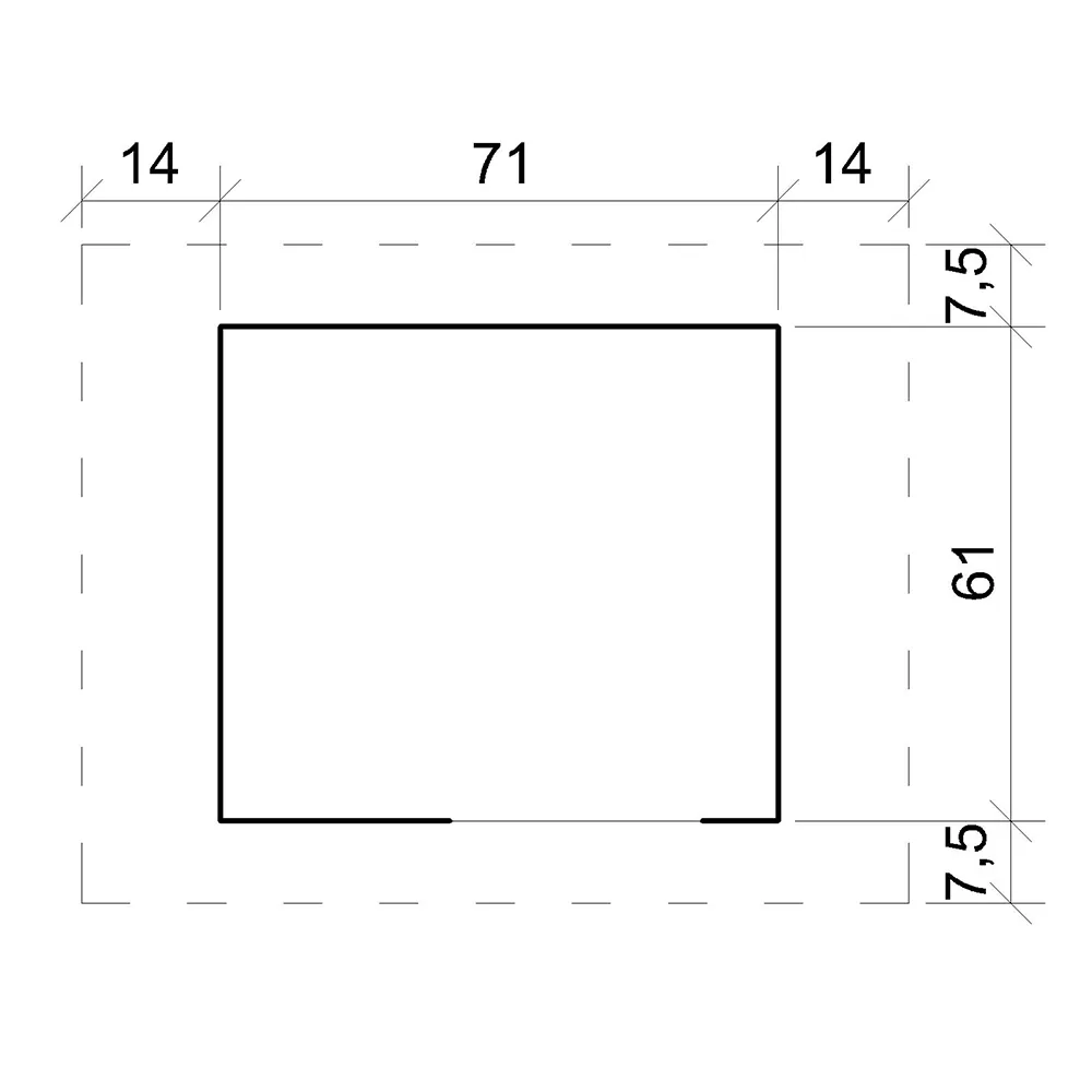 Timbela M401 cuccia cane legno 99x76 cm taglia S