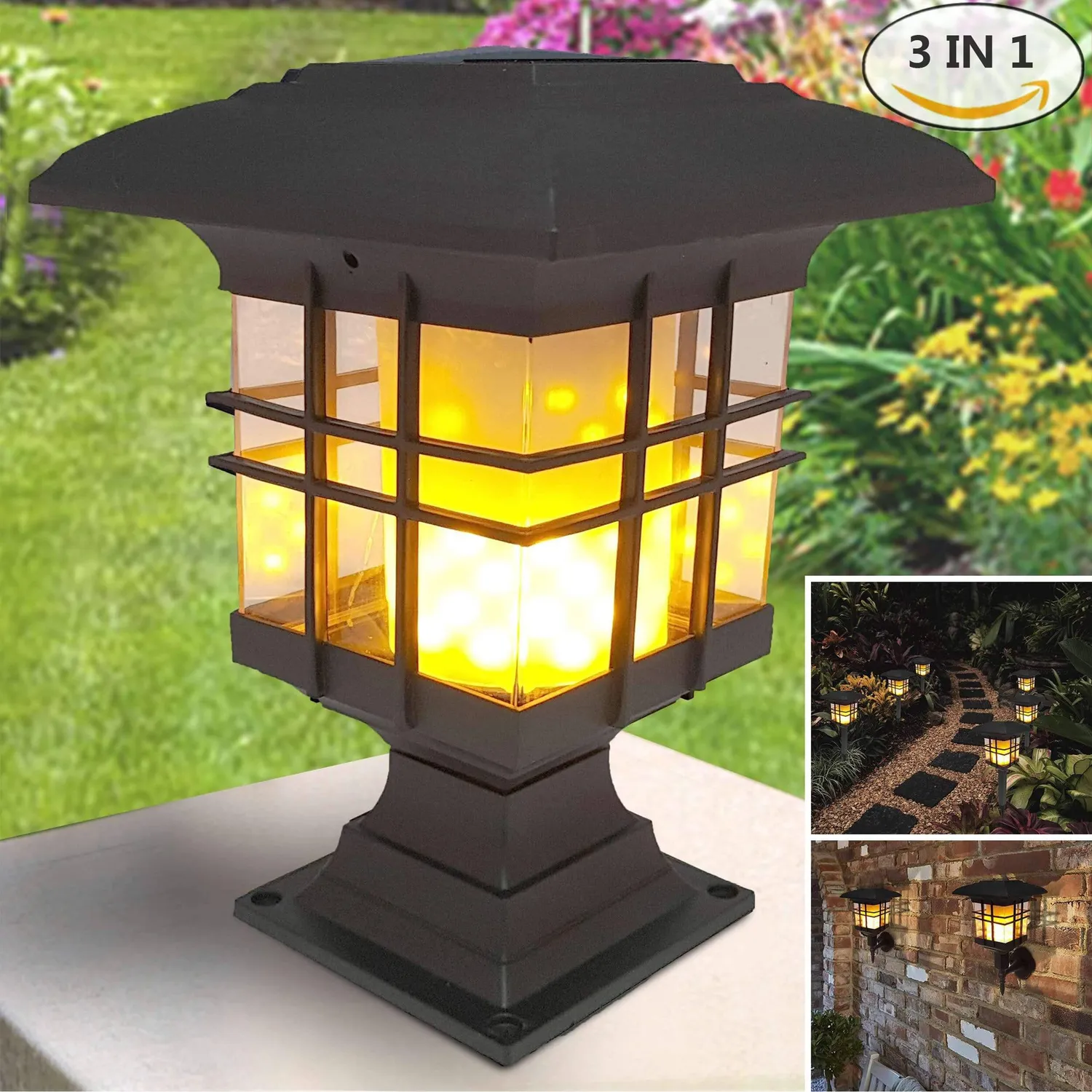 Vounot Lanterna Solare Effetto Fiamma IP65 con Picchetto