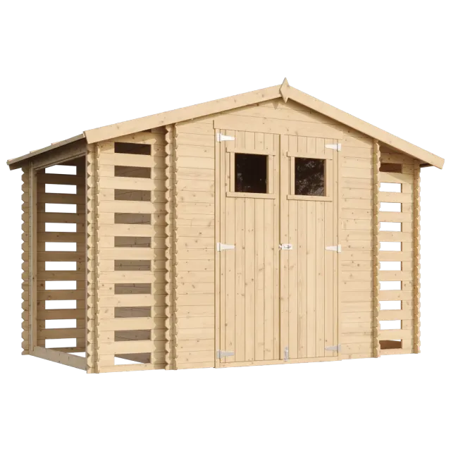 Timbela M391 casetta in legno 312x200 cm finestre acrilico