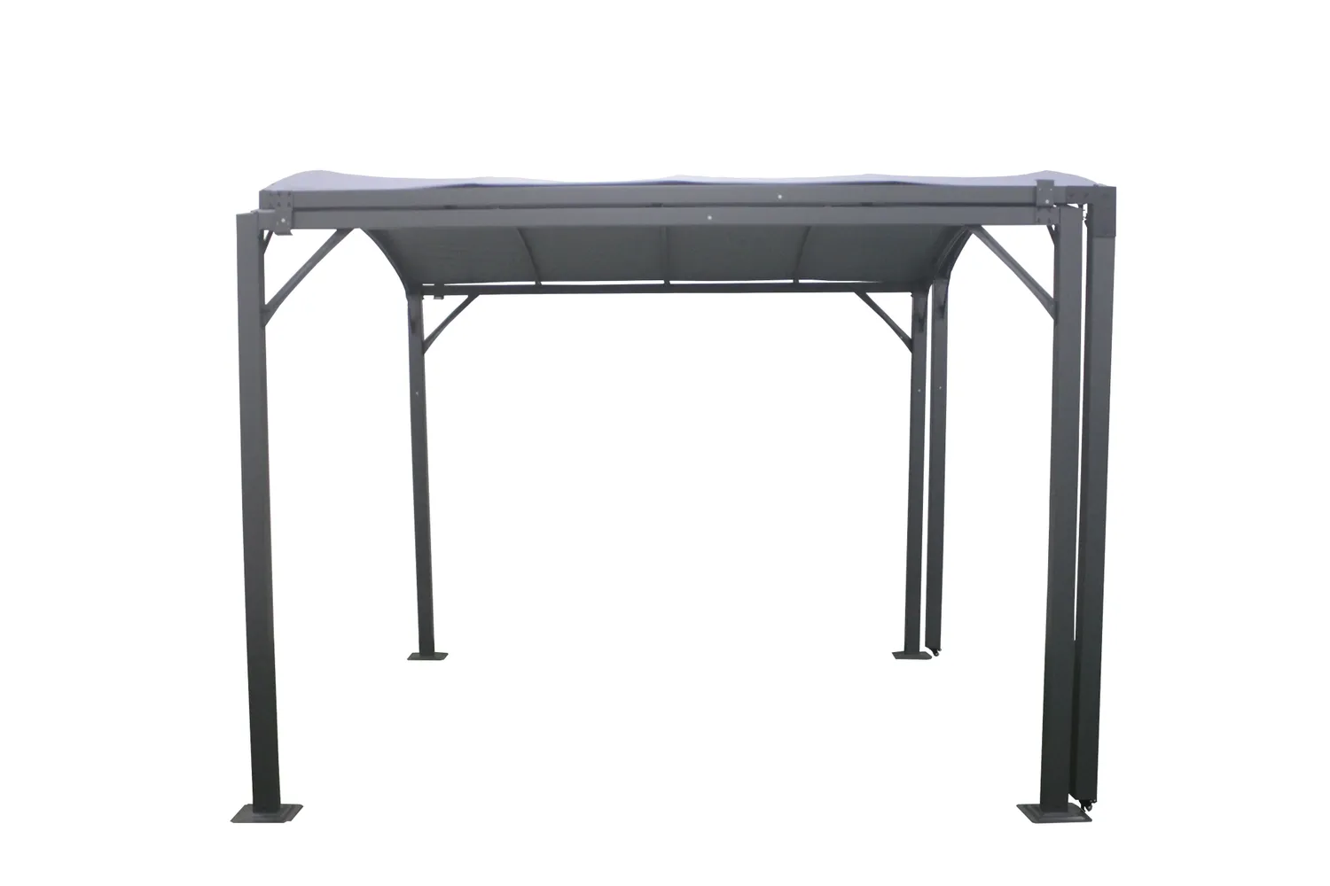Giardini di Maggio Deluxe gazebo estensibile 3x3 acciaio grigio