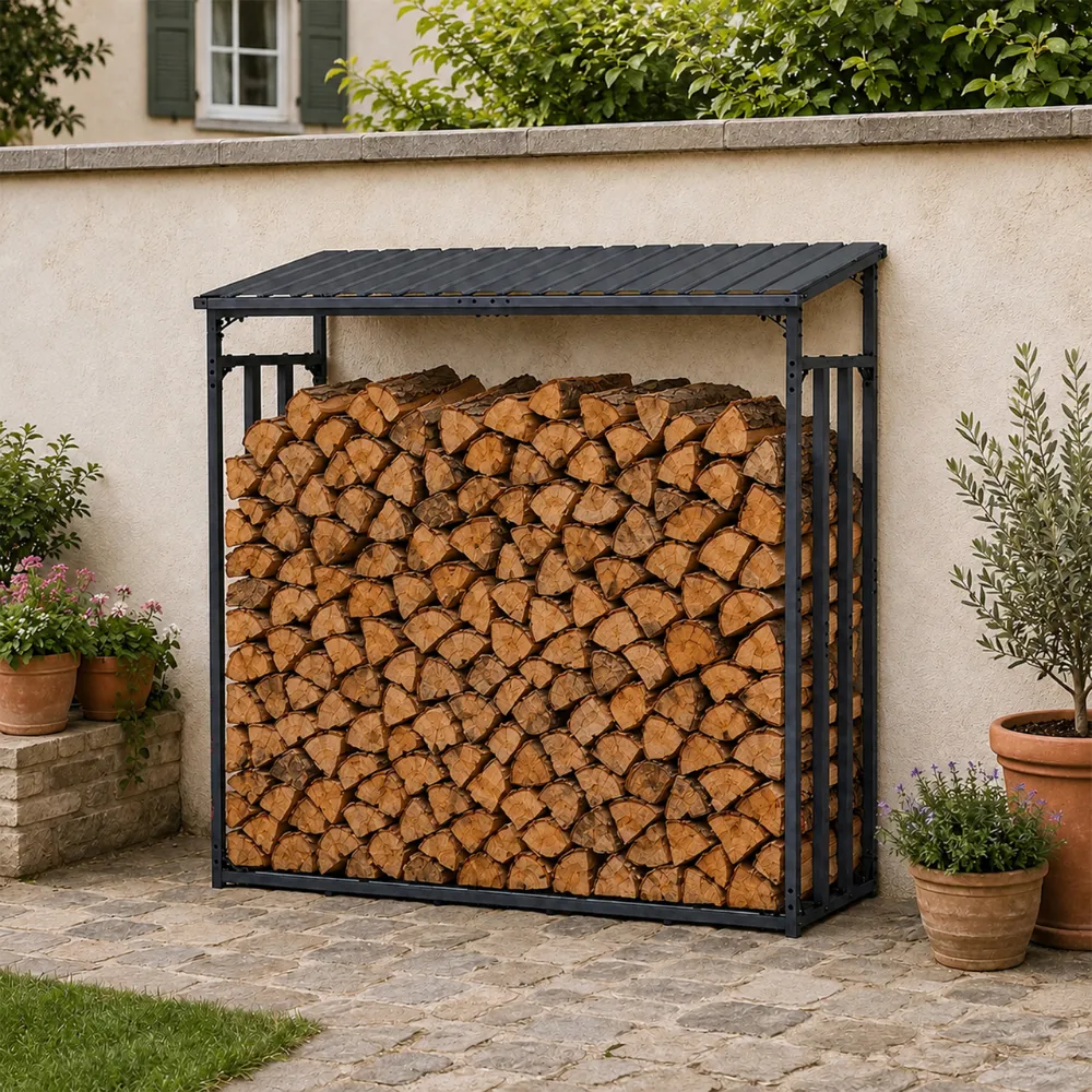 Timbela M803-1K legnaia in metallo 2,3 m³ antracite
