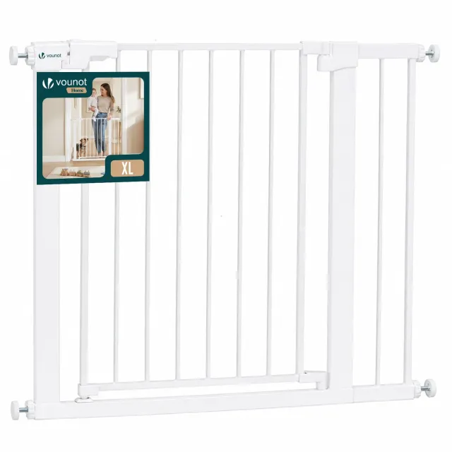 VOUNOT cancello sicurezza bambini 89-96 cm bianco metallo