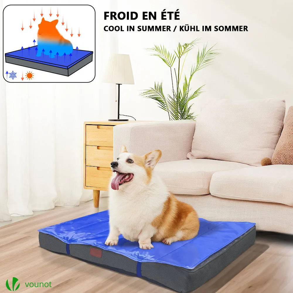 VOUNOT Cuccia Materasso Cane 76x51x9cm con Tappetino Gel