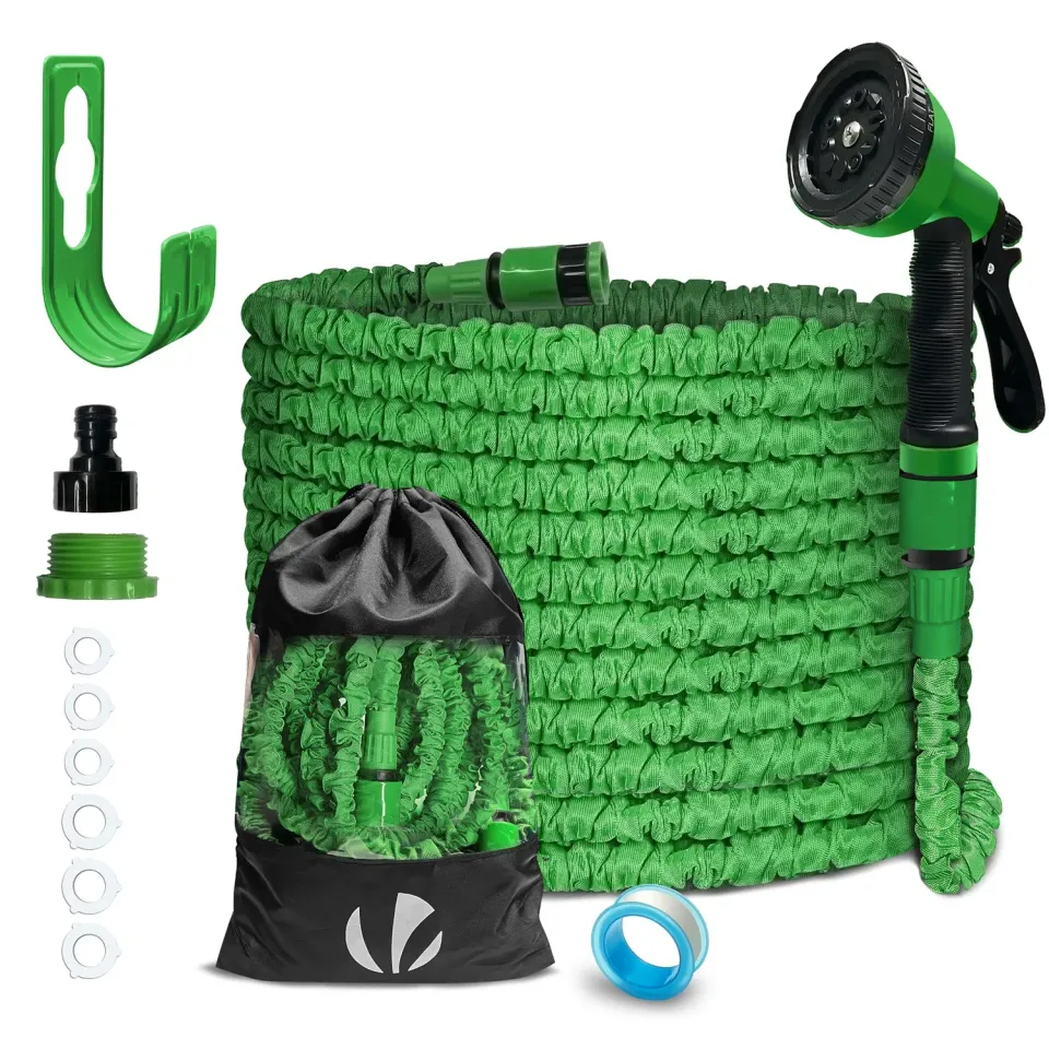 Vounot tubo giardino estensibile 15 m verde 10 getti