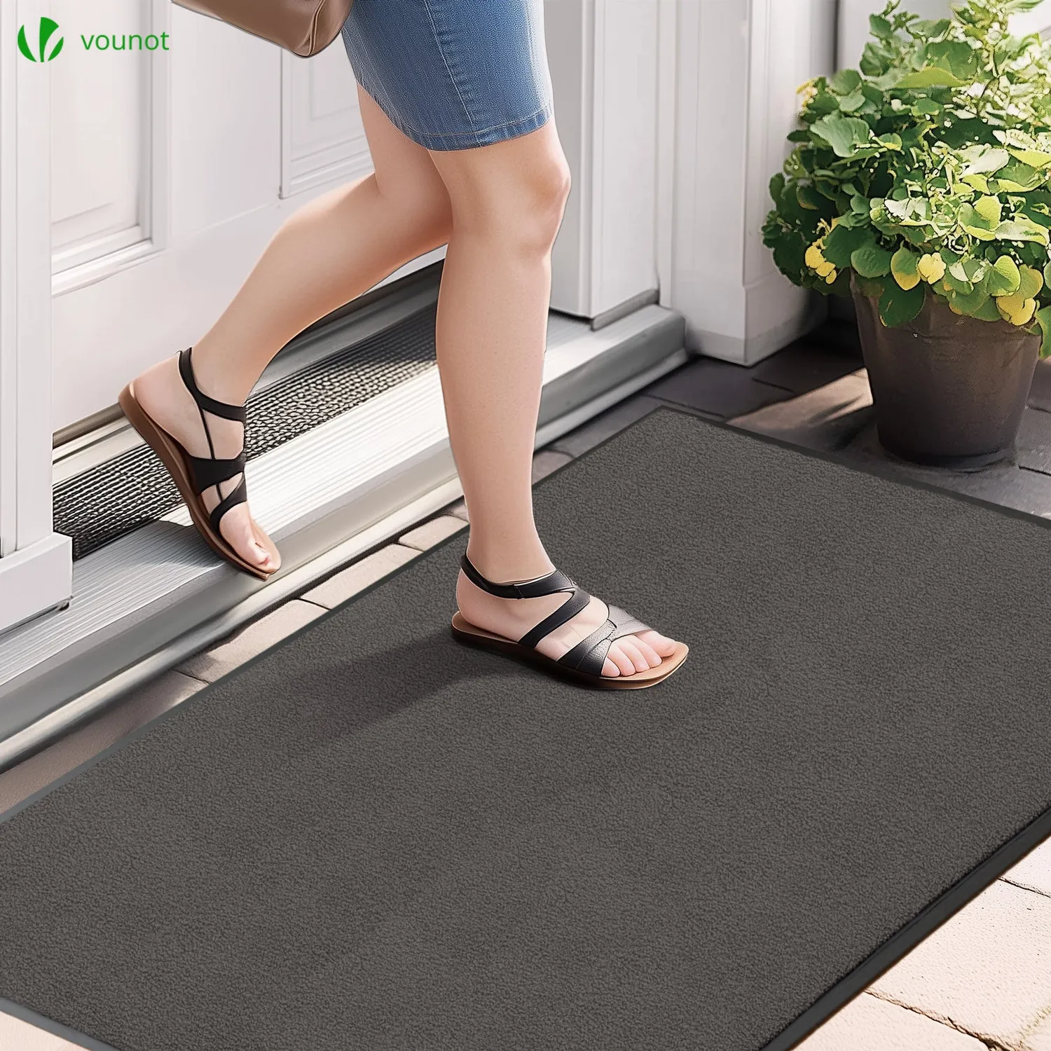 Vounot Zerbino Ingresso 90x120 cm Antracite Antiscivolo