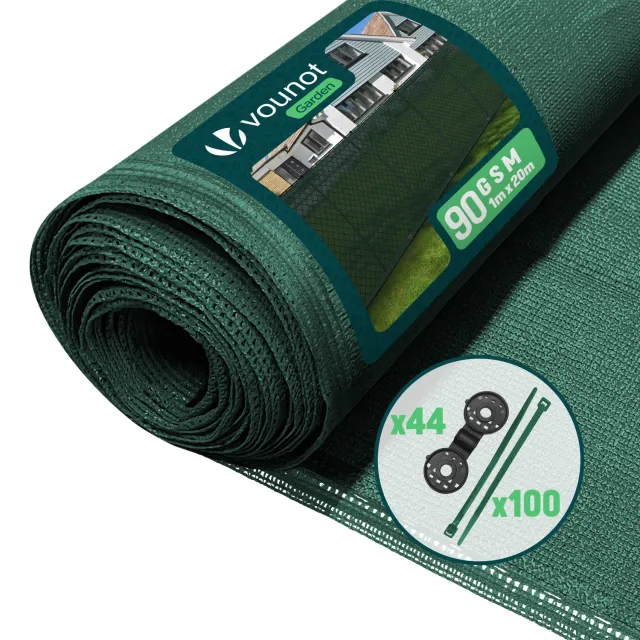 Vounot HDPE 90g 1x20m telo frangivista verde occultante
