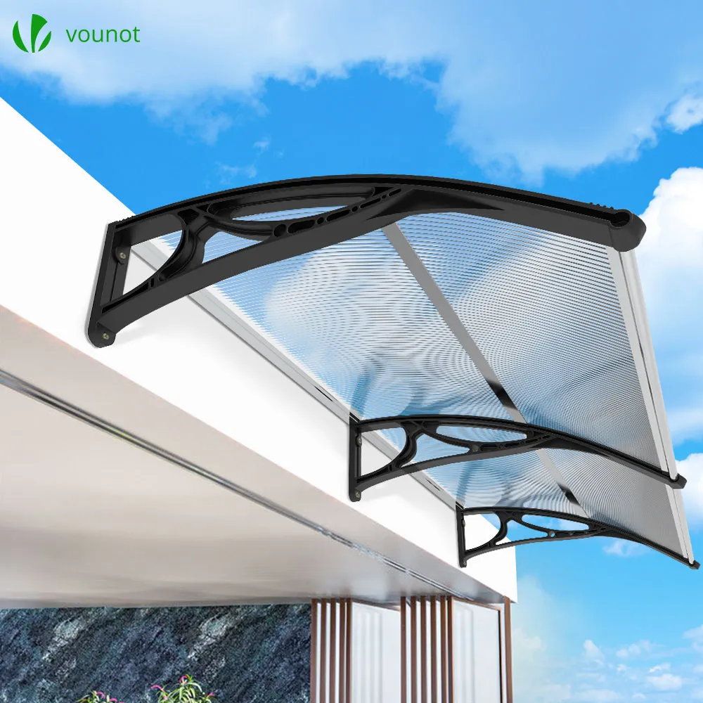 VOUNOT pensilina 200x80 cm policarbonato trasparente nera