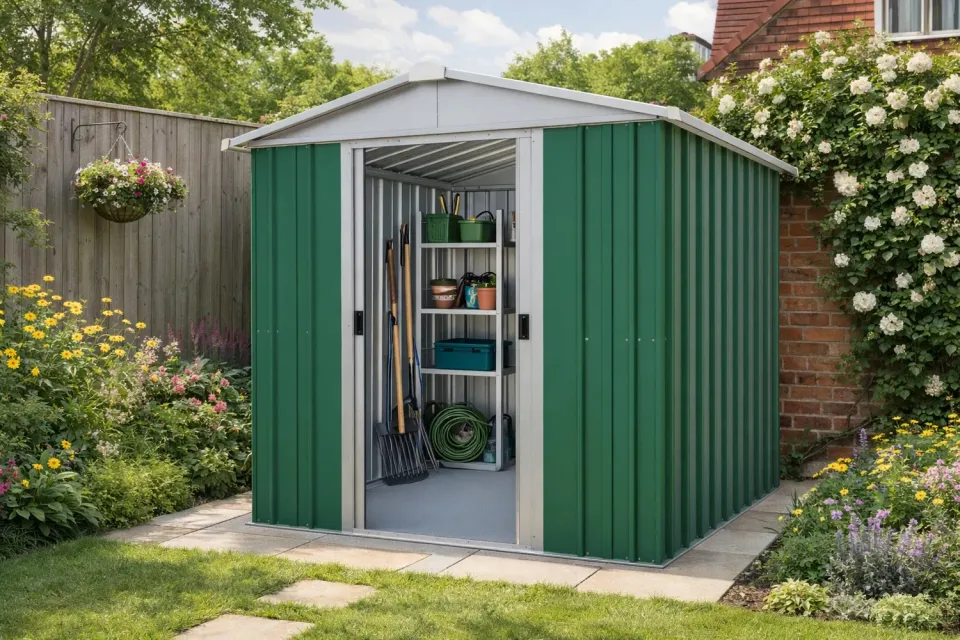 Yardmaster Emerald Deluxe 6x5 casetta metallo verde