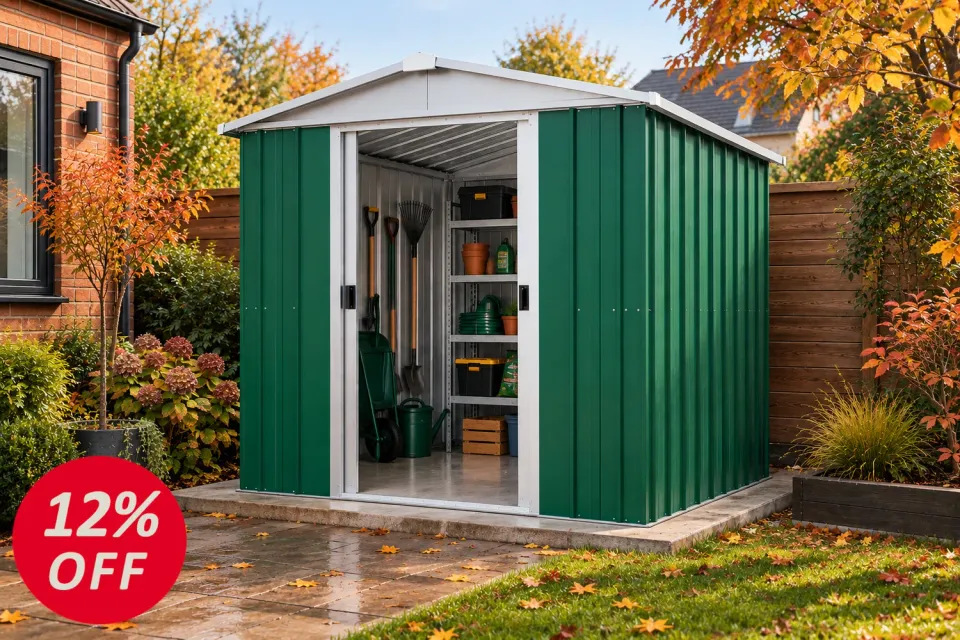 Yardmaster Emerald Deluxe Apex 6x7 casetta metallo verde